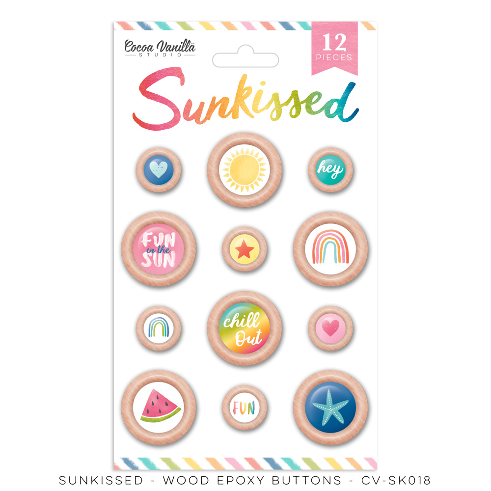 Sunkissed - Wood Epoxy Buttons