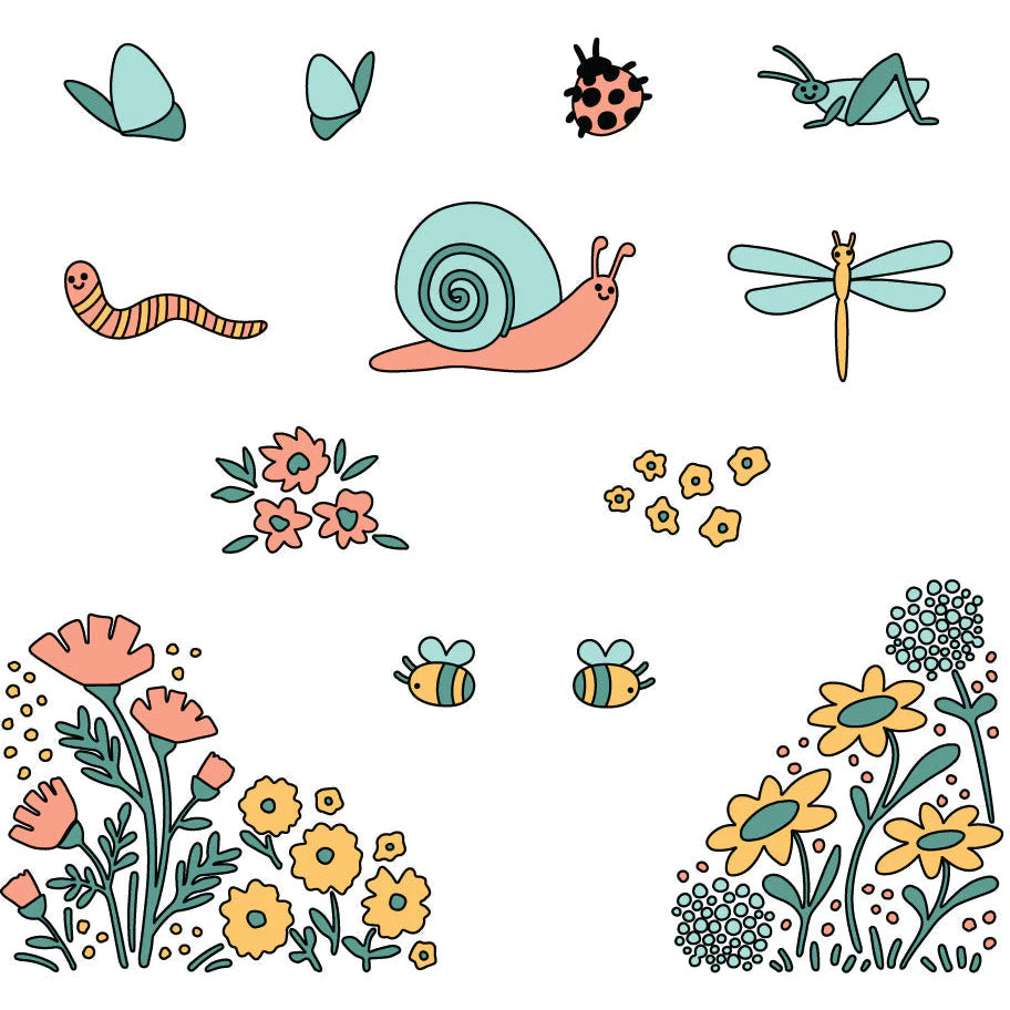 Spring Meadow - Set Of 4 Coordinating Stencils