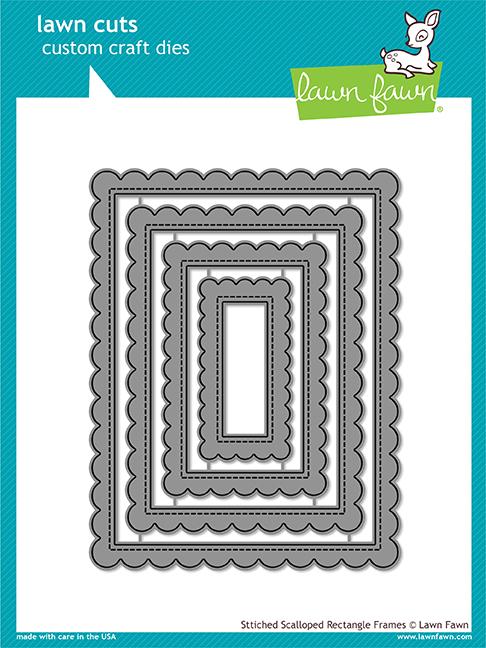 Stitched Scalloped Rectangle Frames - Lawn Cuts Stitched Scalloped Rectangle Frames - Lawn Cuts