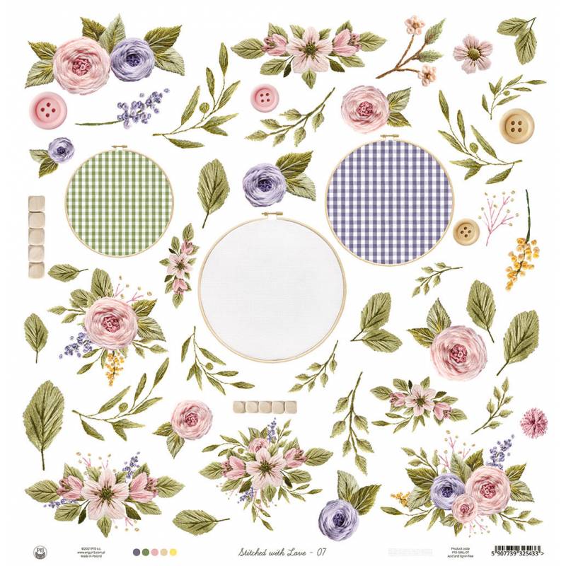 Paper 07 - 12"x12" - Stitched with Love