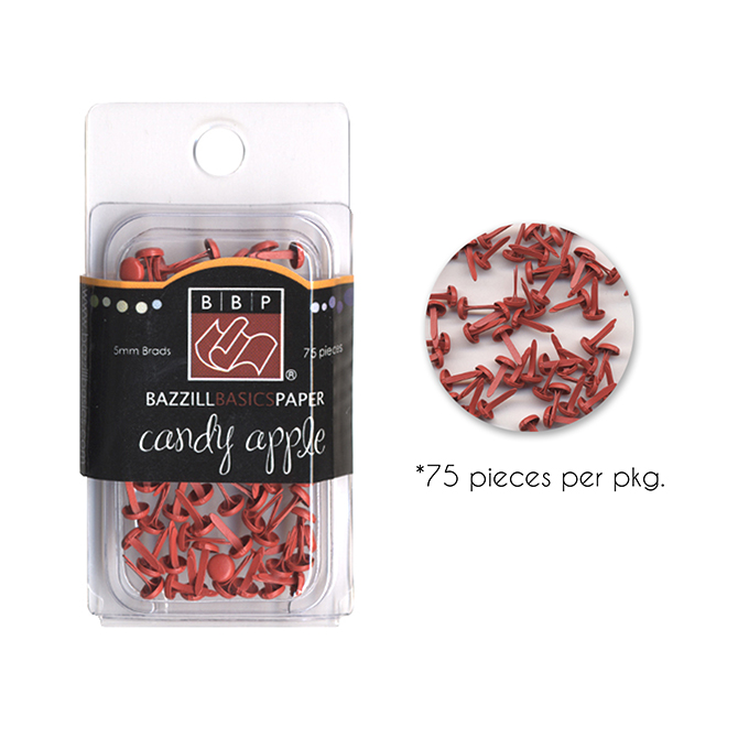 Bazzill Brads - Candy Apple - 5mm