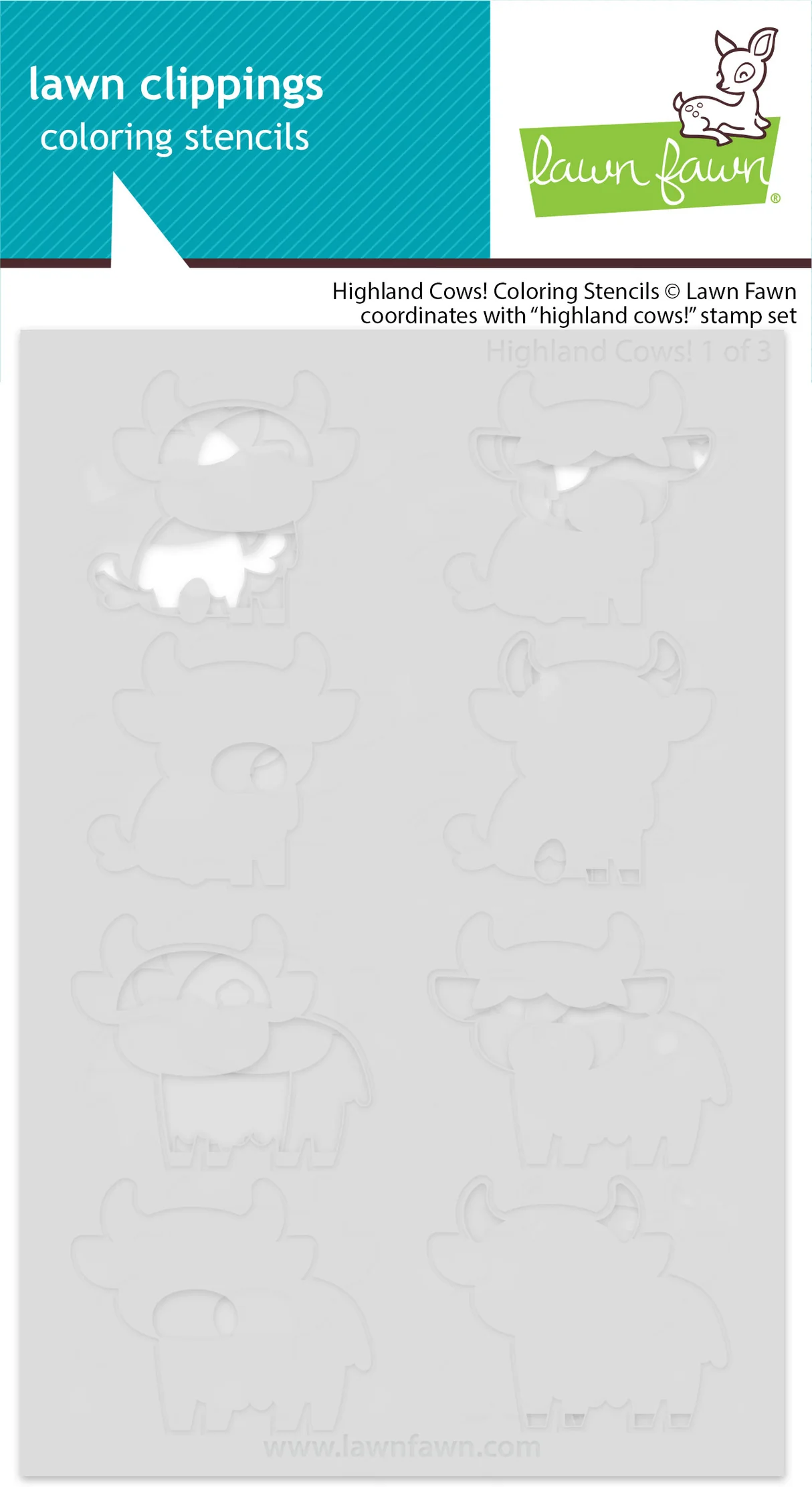 Highland Cows! - Coloring Stencil Highland Cows! - Coloring Stencil