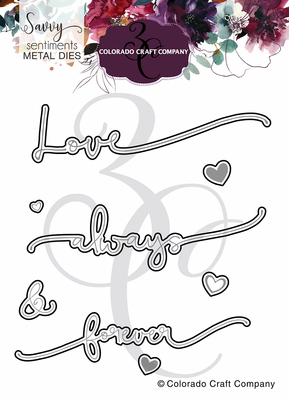 Always & Forever - Savvy Sentiments - Die Set