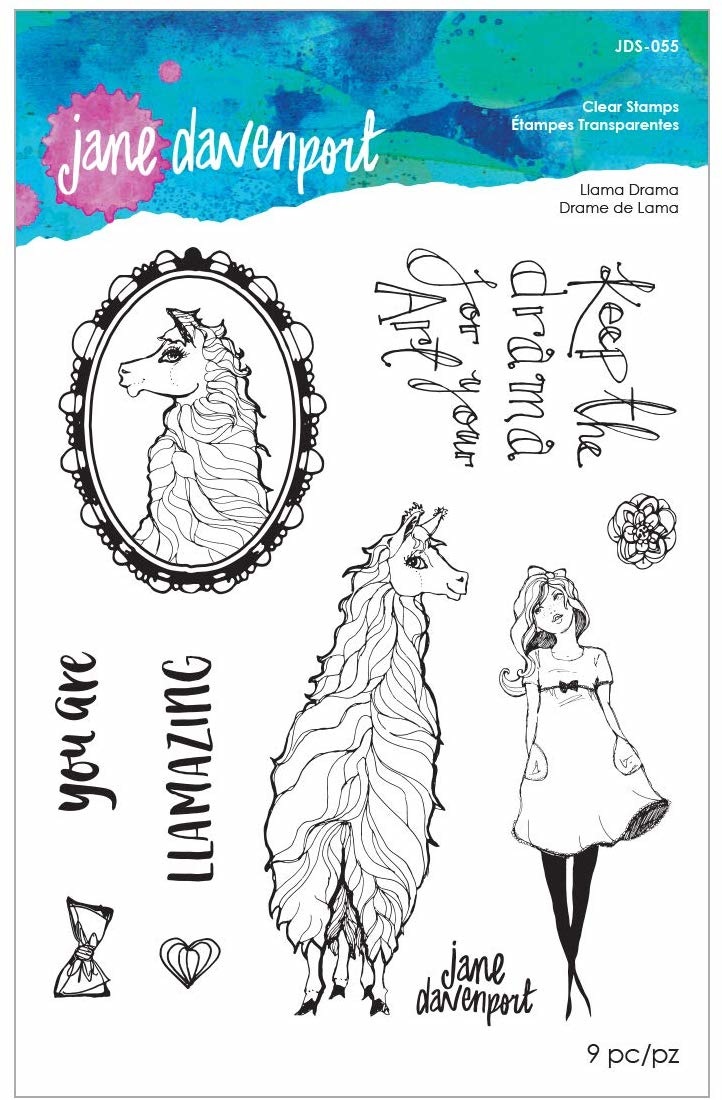 Llama Drama - Acrylic Stamps - Jane Davenport Llama Drama - Acrylic Stamps - Jane Davenport