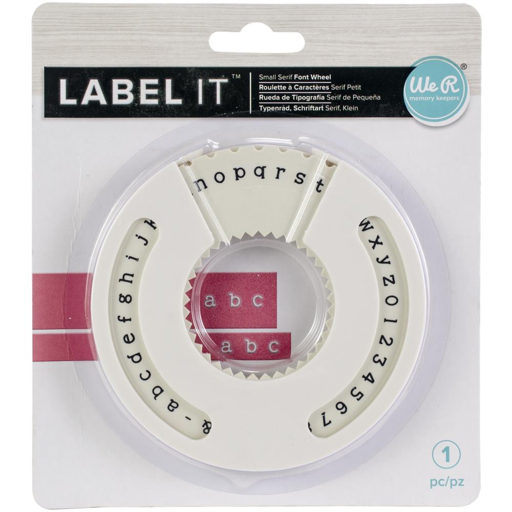 Serif Small - LabelIT Font Wheel - We R Memory Keepers