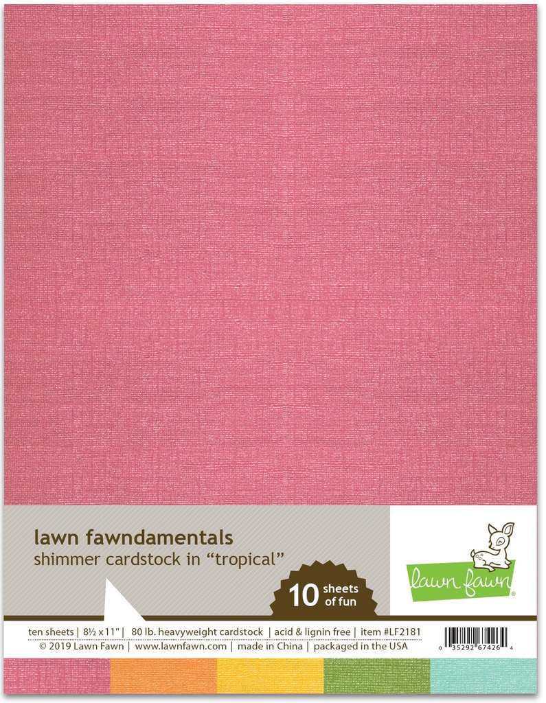 Tropical - Shimmer Cardstock - Lawn Fawn Tropical - Shimmer Cardstock - Lawn Fawn