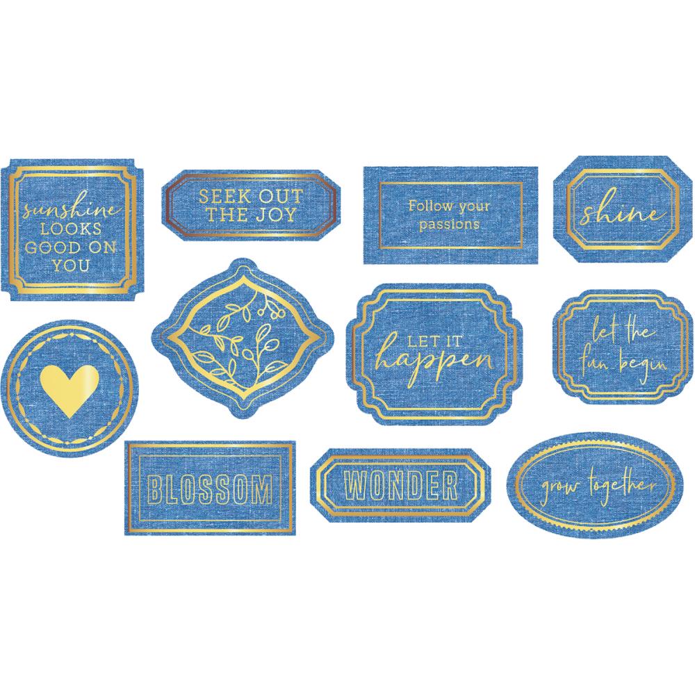 Fabric, W/Gold Foil - Simple & Sweet Die-Cuts Fabric, W/Gold Foil - Simple & Sweet Die-Cuts