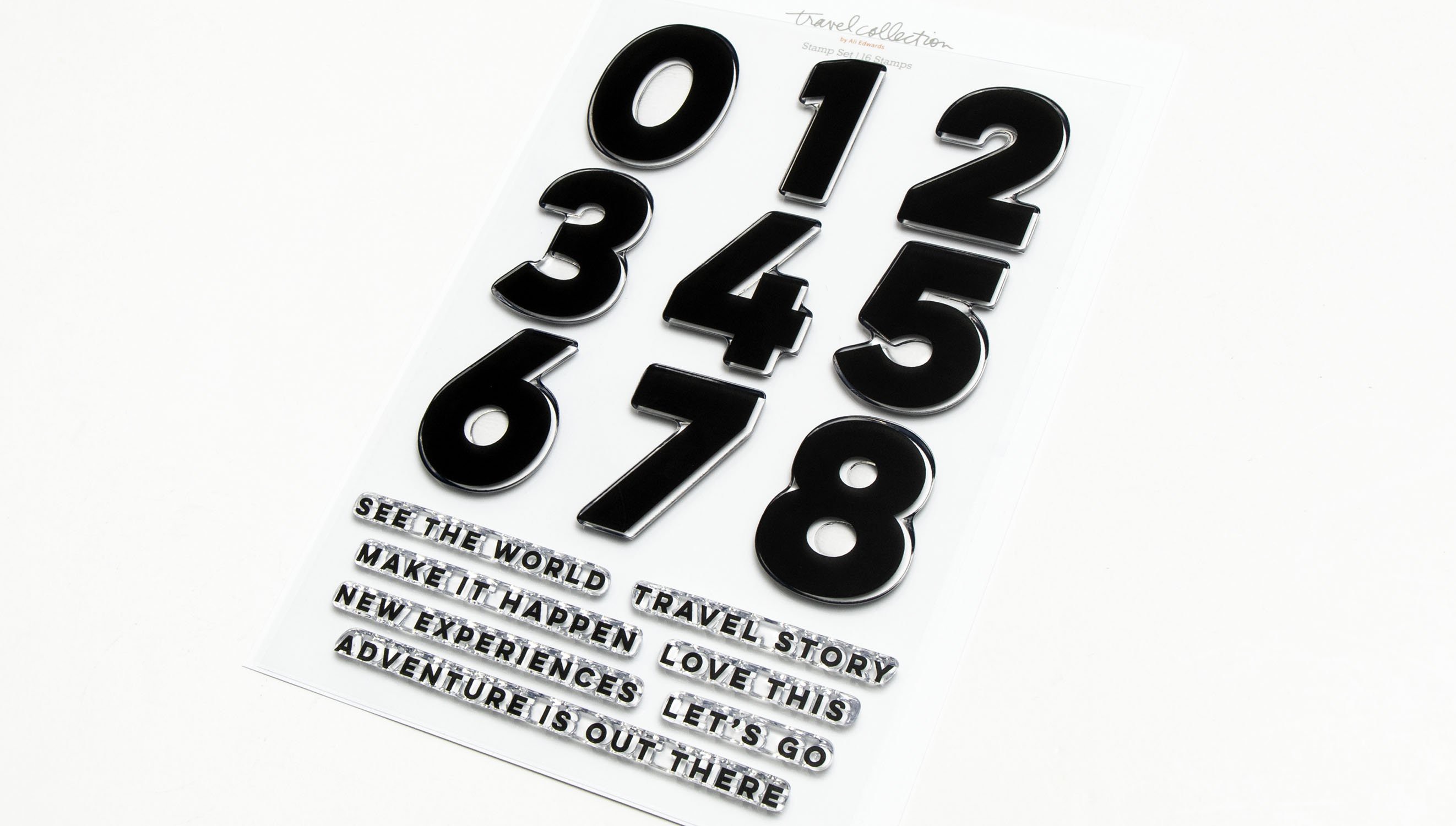 Number 6x8 Stamp Set - Travel Collection Number 6x8 Stamp Set - Travel Collection