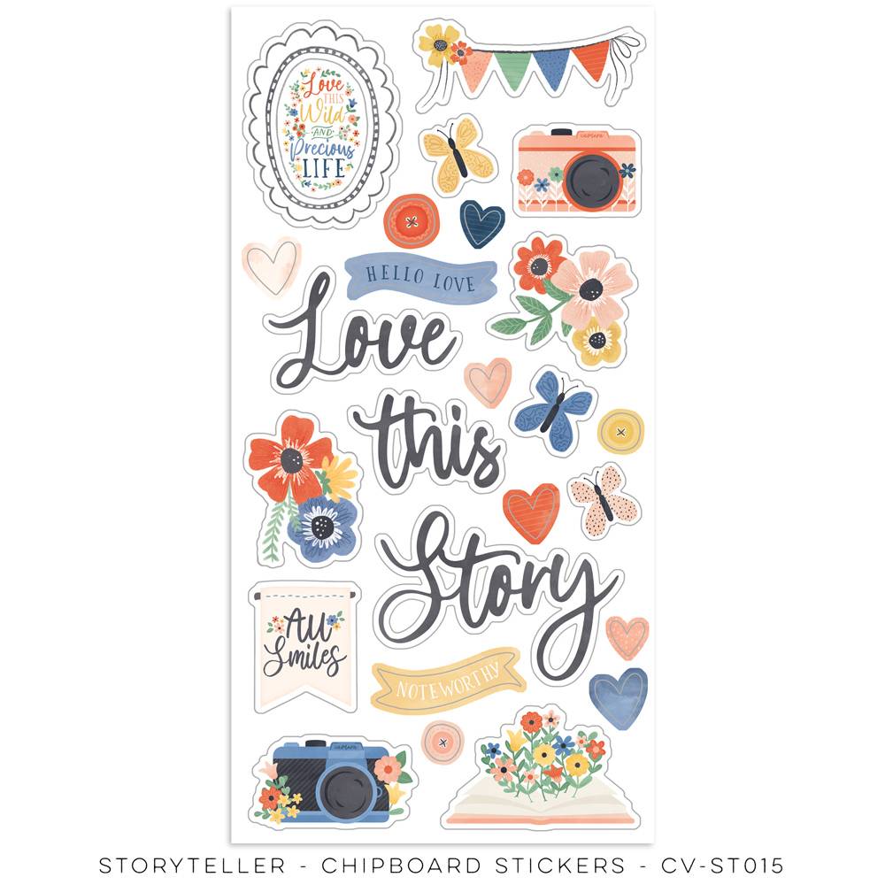 Chipboard Stickers - Storyteller