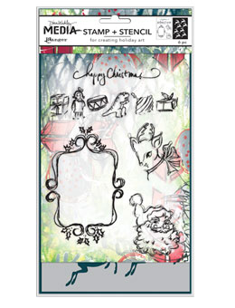 Scribbly Vintage Holiday - Dina Wakley