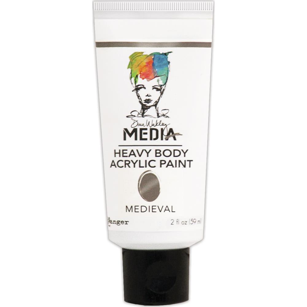 Dina Wakley Media Heavy Body Metallic Acrylic Paint 2oz - Medieval
