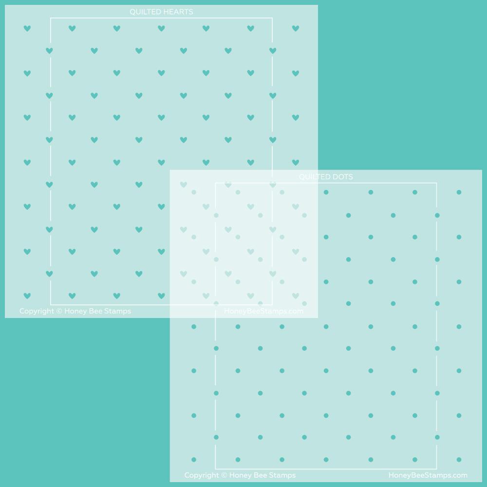 Quilted Hearts & Dots - Background - Set of 2