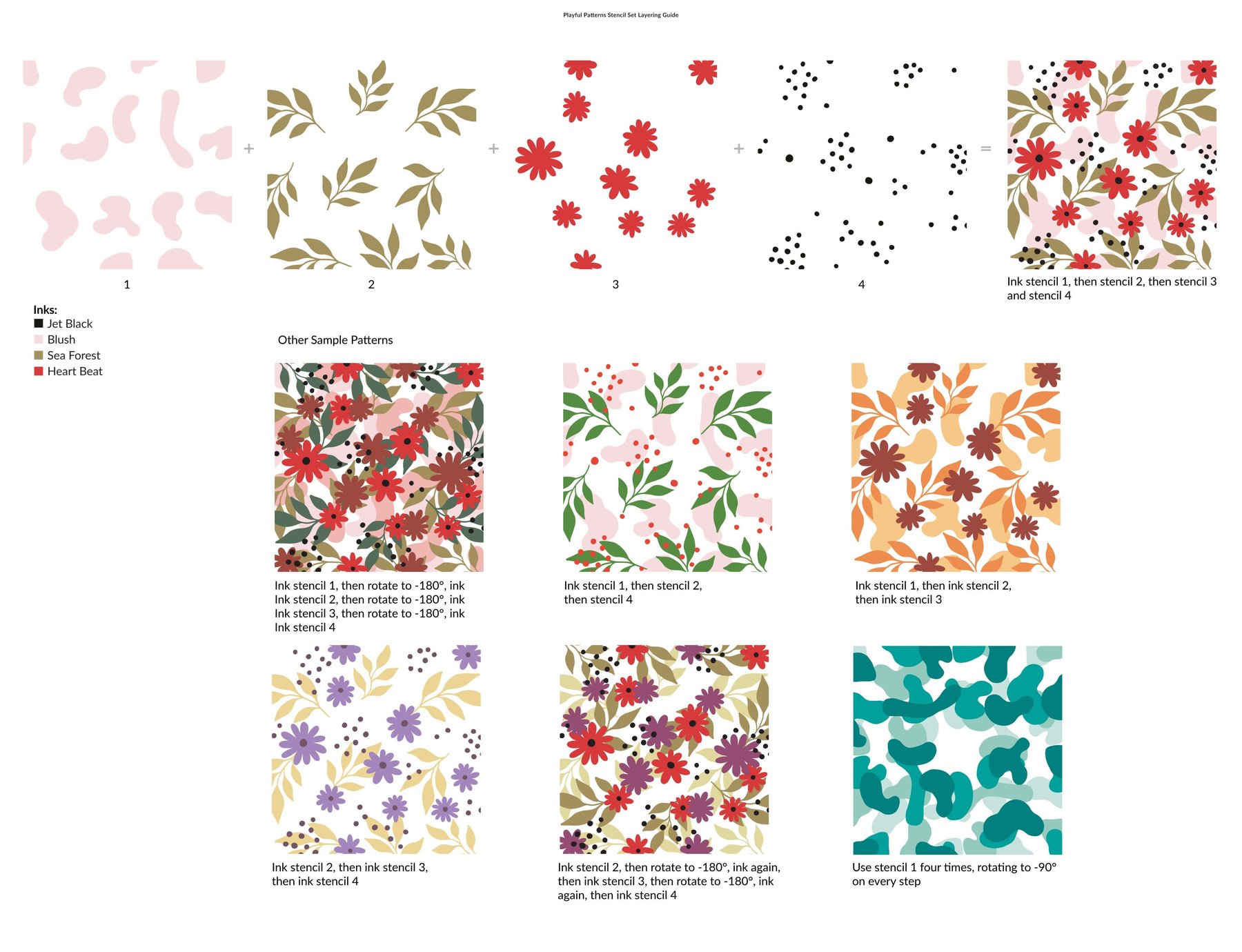 Playful Patterns - Stencil Set (4 in 1)
