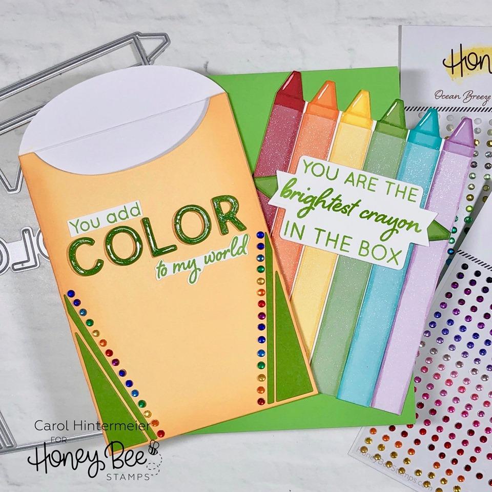 Small Crayon Box Card - Honey Cuts