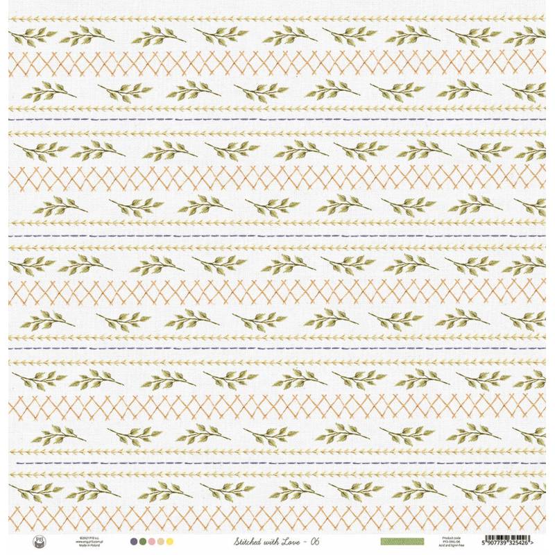 Paper 06 - 12"x12" - Stitched with Love