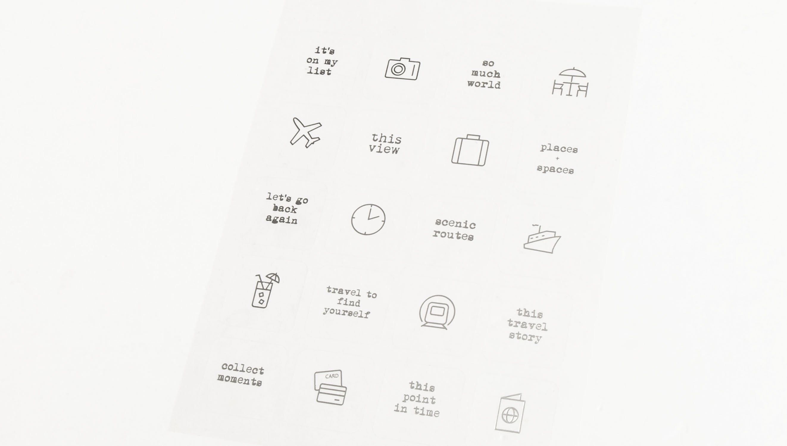 6x8 Clear Stickers - Travel Collection 2020