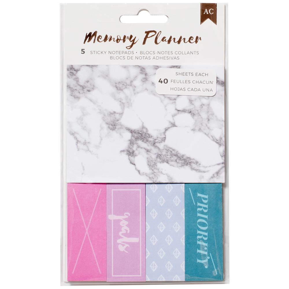 Marble Crush - Sticky Note Pack - Memory Planner Binder - American Crafts