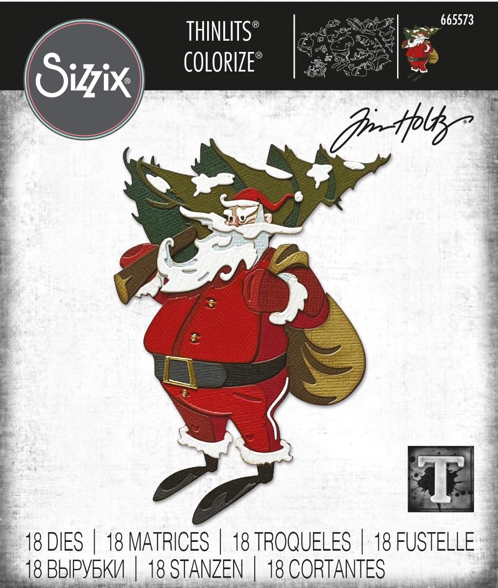 Woodland Santa - Colorize - Sizzix Thinlits Dies By Tim Holtz