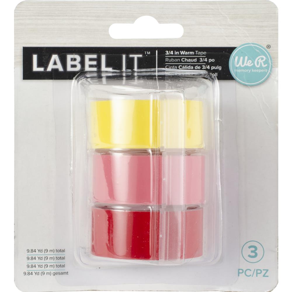 Warm - LabelIT Emboss Tape Rolls 3/Pkg - We R Memory Keepers Warm - LabelIT Emboss Tape Rolls 3/Pkg - We R Memory Keepers