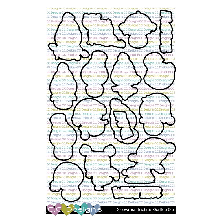 Snowman Inchies - Outline Metal Die