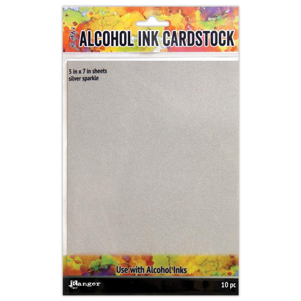 Silver Sparkle - Alcohol Ink Cardstock - Tim Holtz