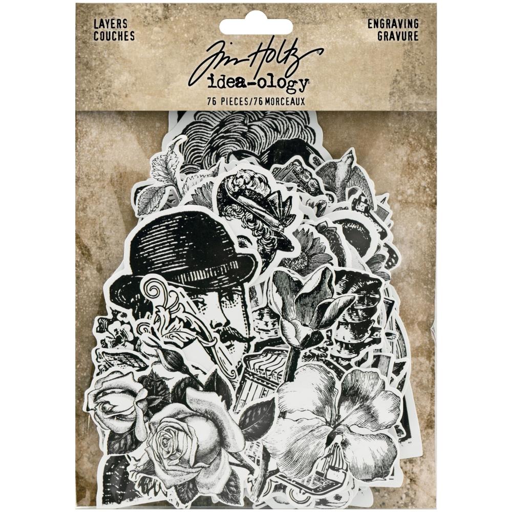 Engraving - Idea-Ology - Layers Die-Cuts 76/Pkg
