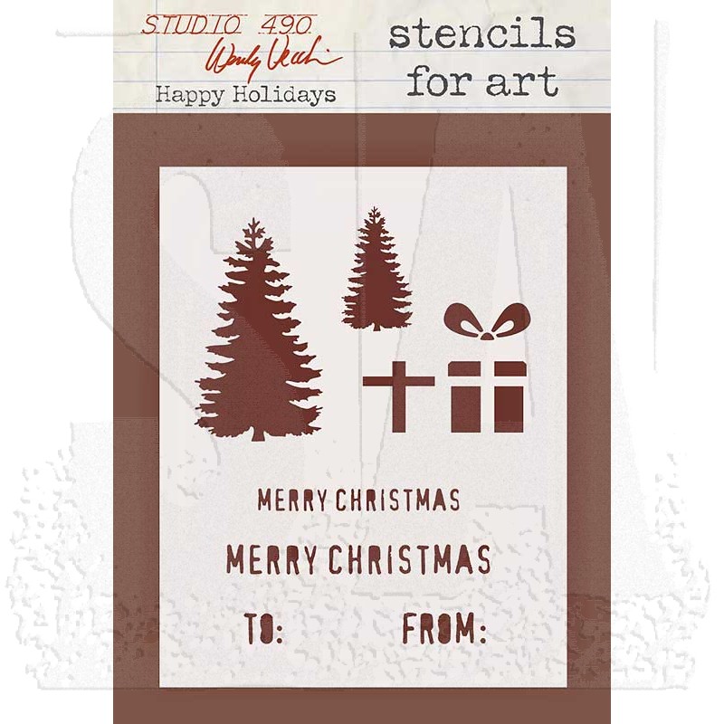 Happy Holidays - Vecchi Stencils for Art