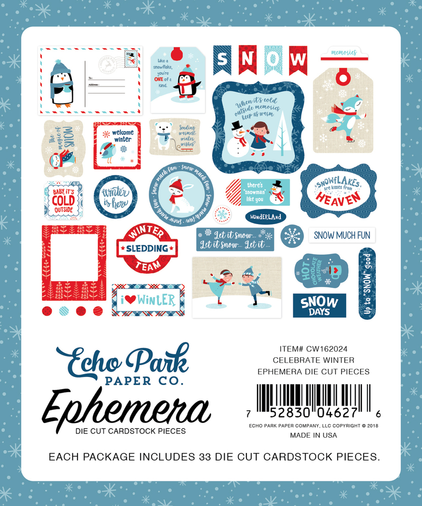 Ephemera - Celebrate Winter - Echo Park Ephemera - Celebrate Winter - Echo Park