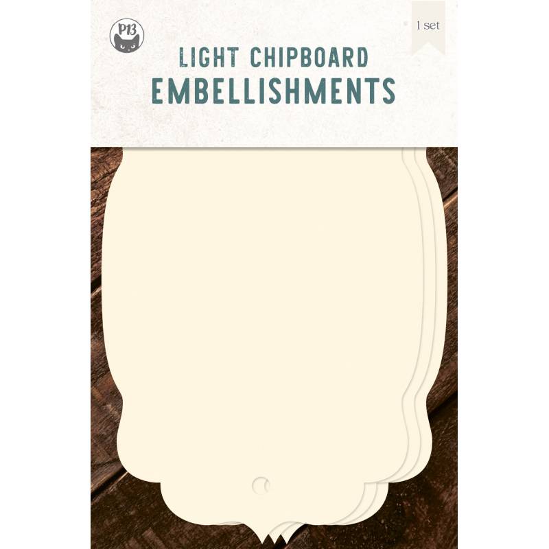 Base Tags 04 - Light Chipboard Embelishments Base Tags 04 - Light Chipboard Embelishments