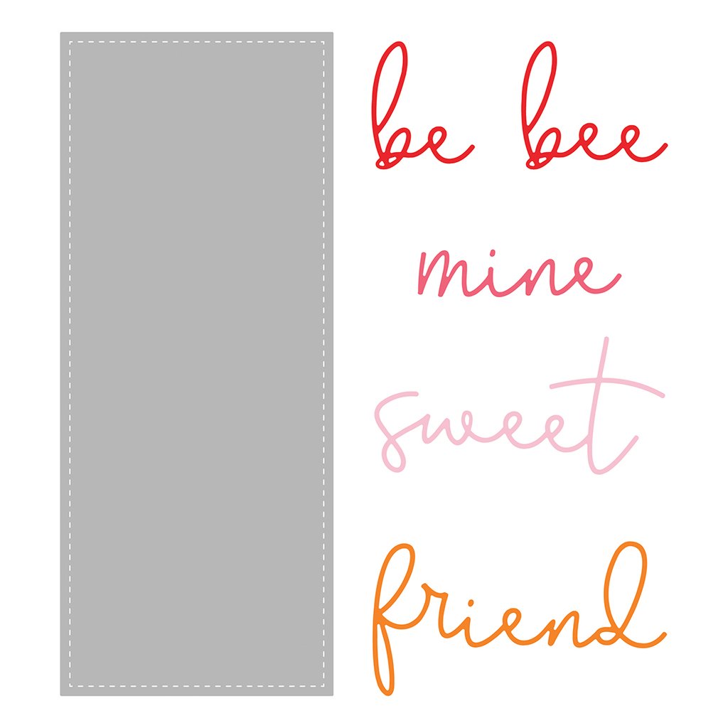 Slimline Sentiments: Stitched - Honey Cuts