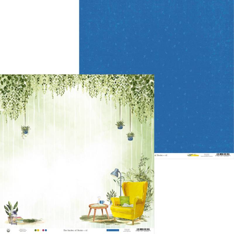 Paper 02 - 12"x12" - The Garden of Books