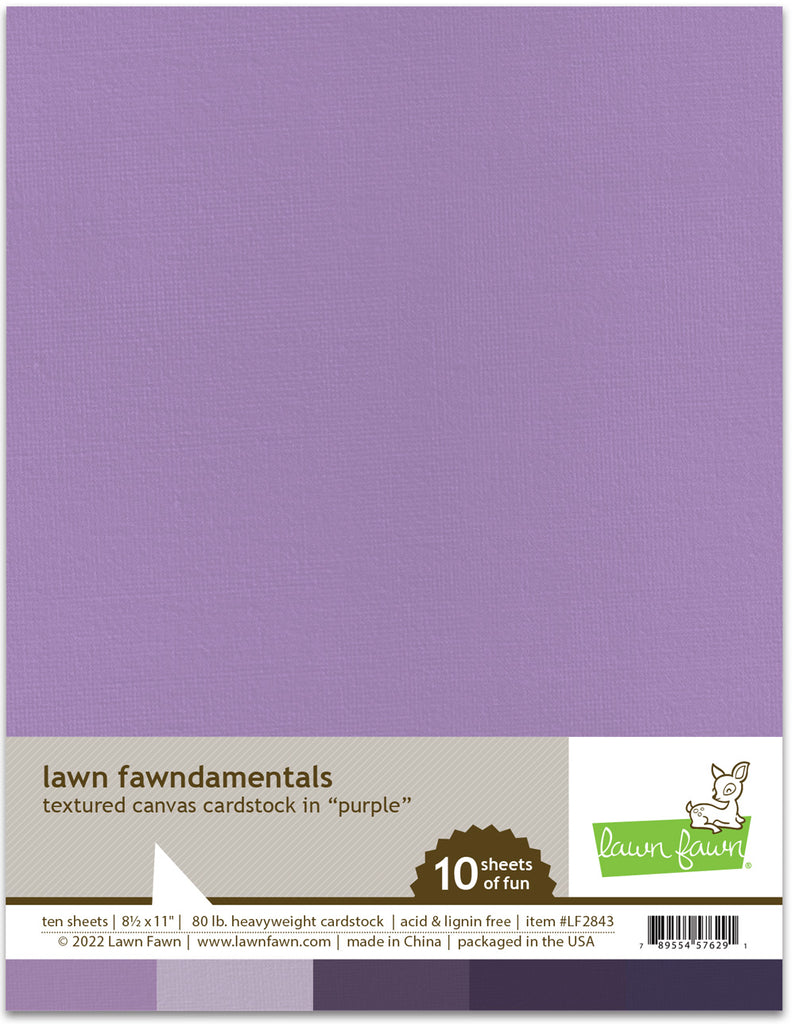 Purple - Textured Canvas Cardstock - Lawn Fawn