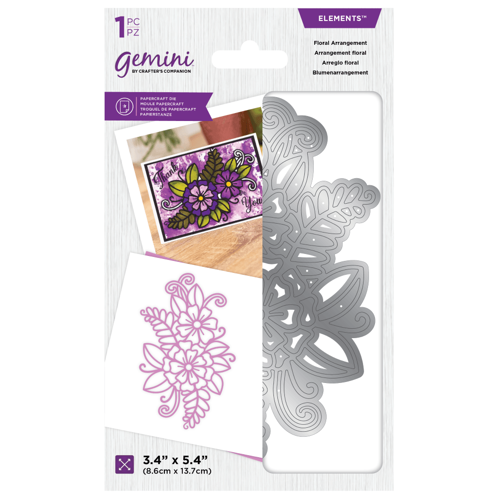 loral Arrangement - Gemini Layered Engraving Elements Die loral Arrangement - Gemini Layered Engraving Elements Die