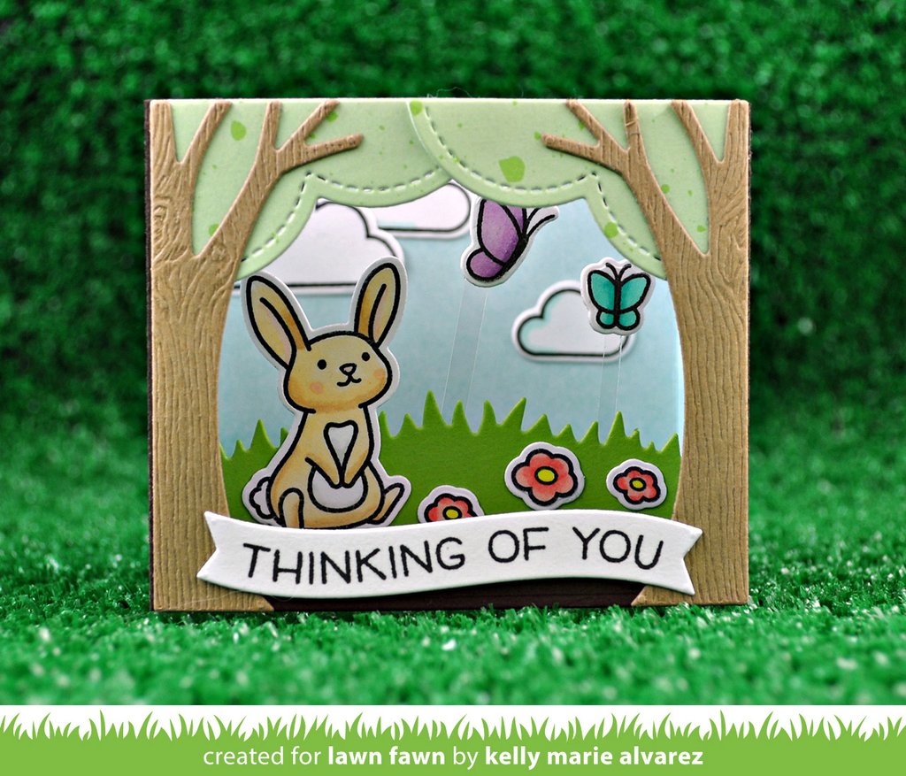 Shadow Box Card Park Add-On - lawn cuts Shadow Box Card Park Add-On - lawn cuts