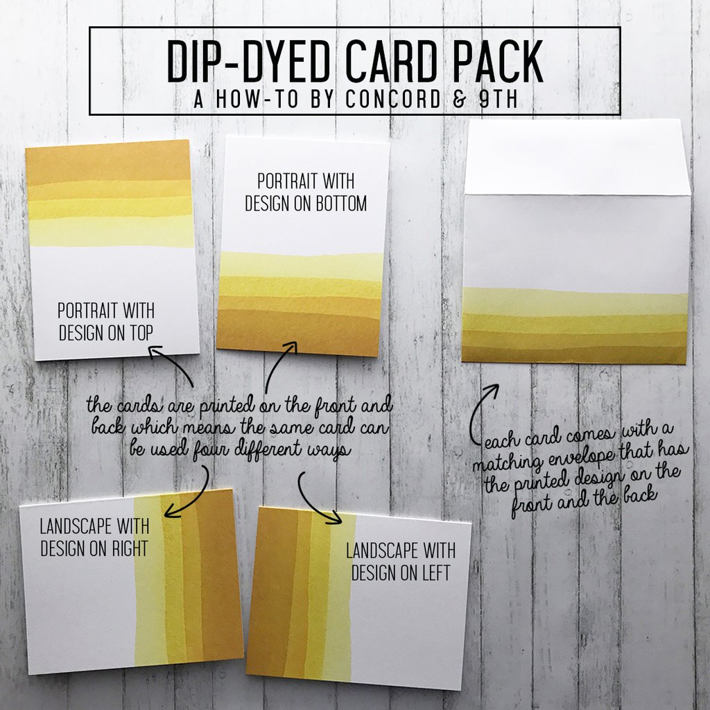Dip-Dyed Cards & Envelopes Dip-Dyed Cards & Envelopes