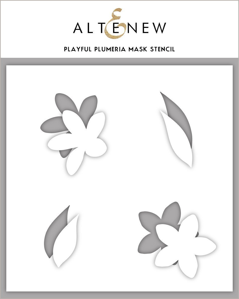 Playful Plumeria Mask - Stencil