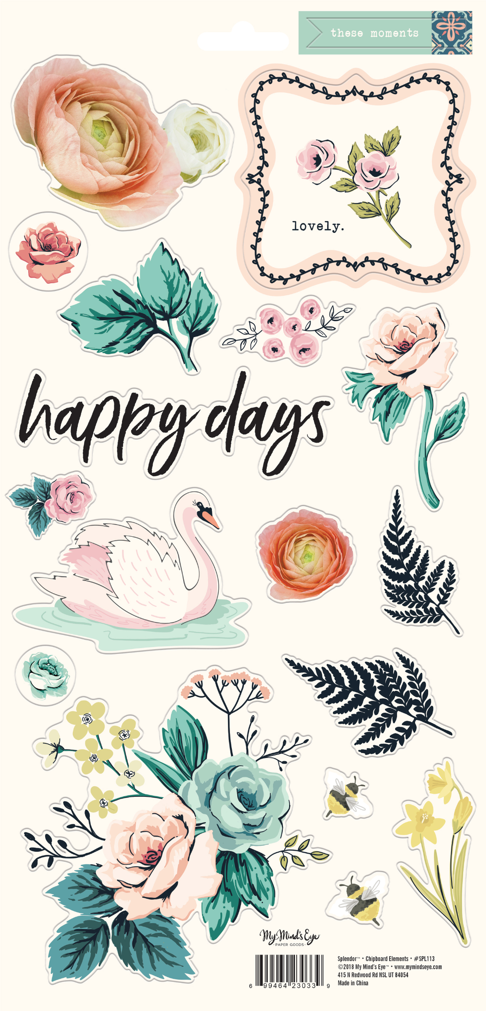 Chipboard Embellishments - Splendor Collection - My MindÂ´s Eye
