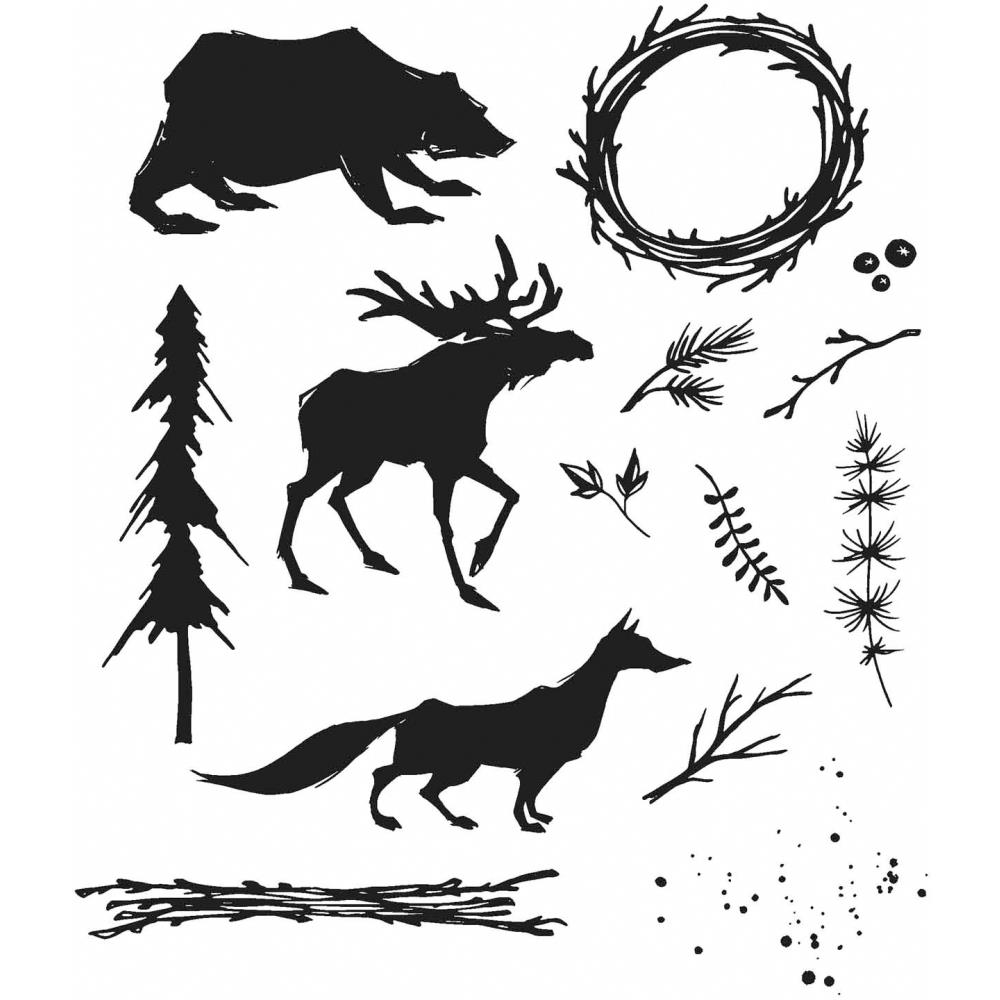 Into The Woods - Tim Holtz Cling Stamps