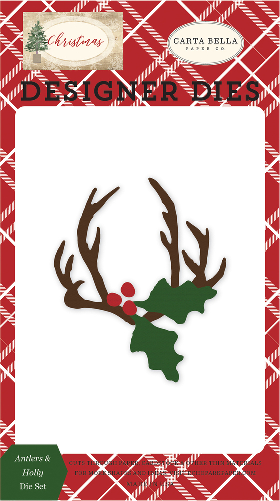 Antlers & Holly Die Set - Carta Bella