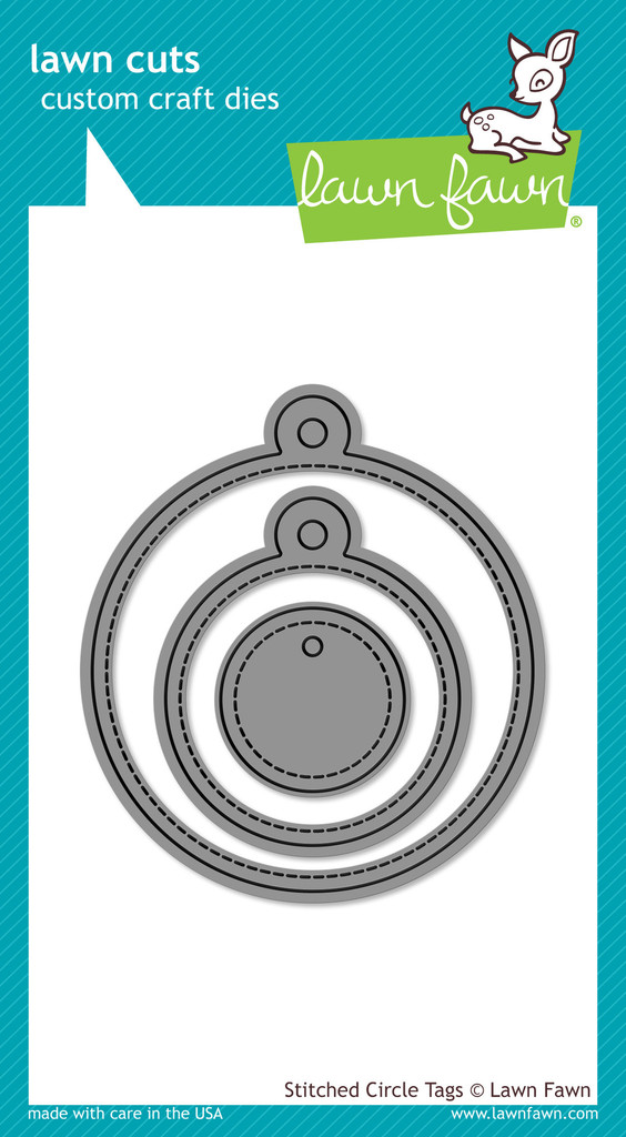 Stitched Circle Tags- lawn cuts