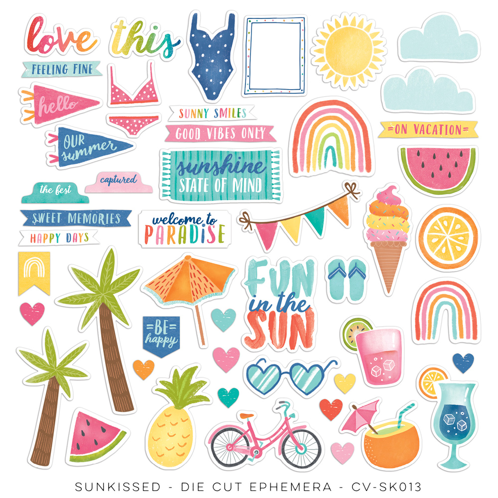 Sunkissed - Die Cut Ephemera