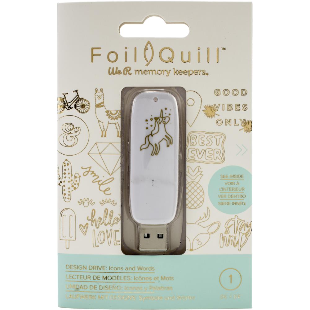 Icons & Words - USB Stick - Foil Quill Icons & Words - USB Stick - Foil Quill
