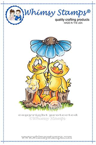 Duck Couple - Rubber Cling Stamp