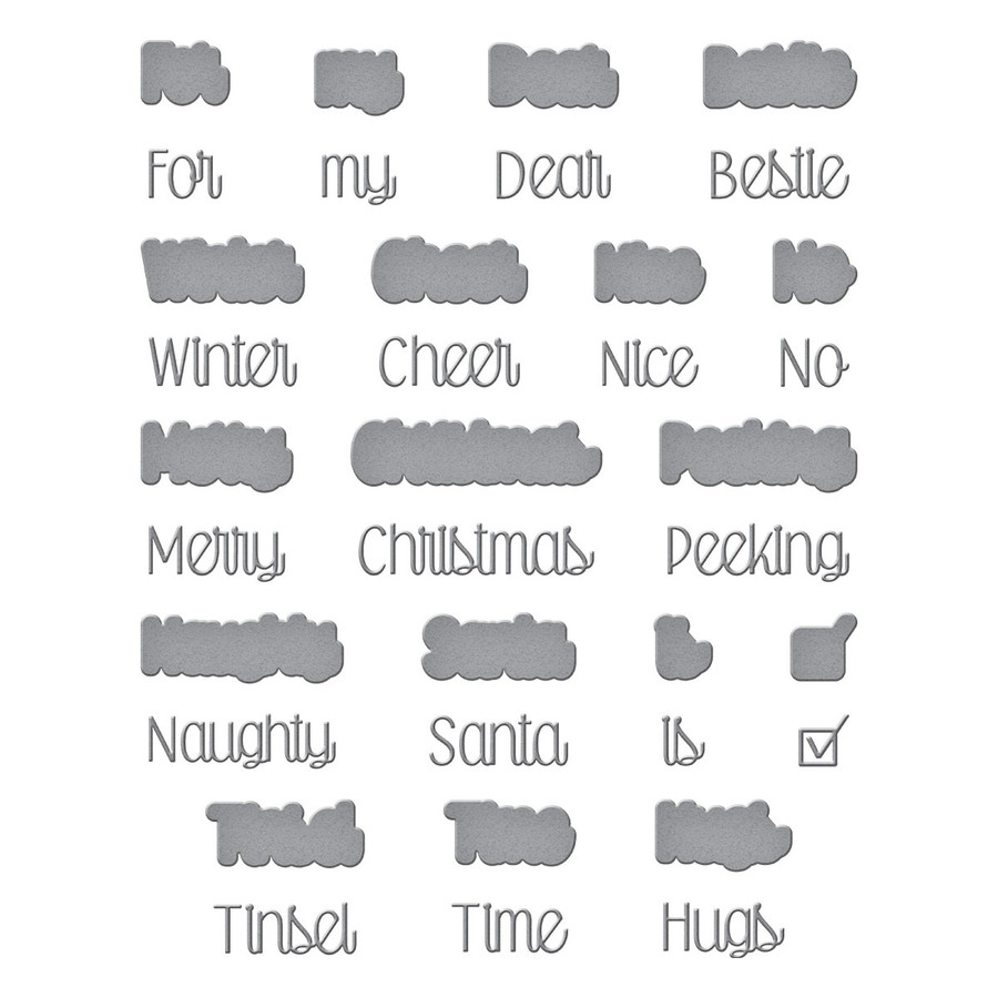 Tinsel Time Sentiments - Dies Tinsel Time Sentiments - Dies