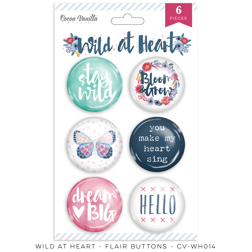 Flair Buttons - Wild At Heart Flair Buttons - Wild At Heart