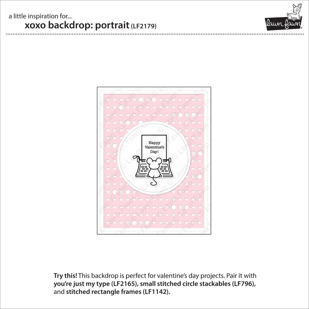 XOXO Backdrop: Portrait - Lawn Cuts XOXO Backdrop: Portrait - Lawn Cuts