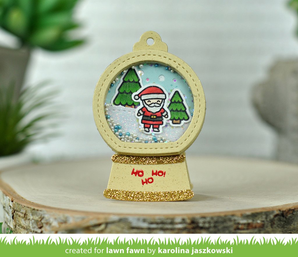 Snow Globe Gift Tag - Lawn Cuts