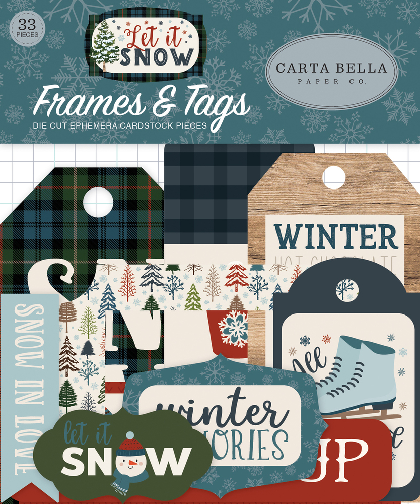Frames & Tags Ephemera - Let it Snow - Carta Bella