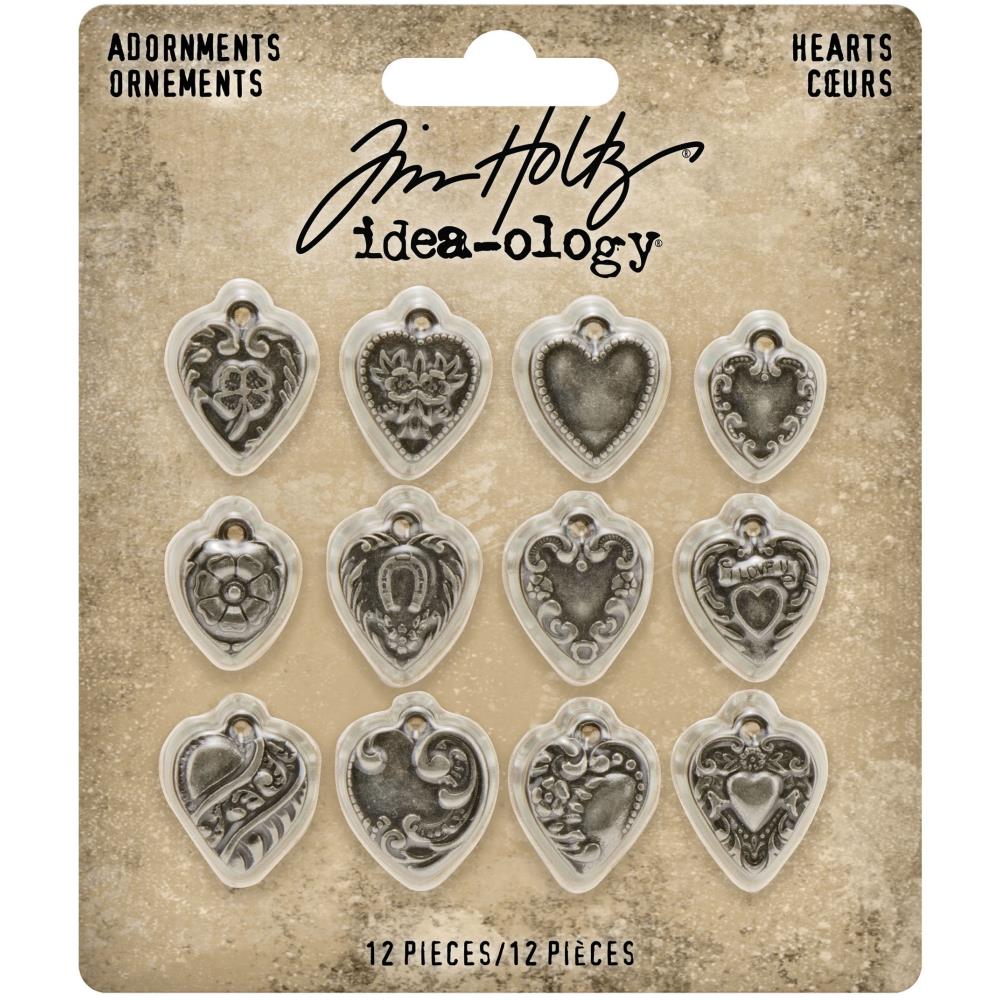 Hearts - Idea-Ology - Metal Adornments 12/Pkg Hearts - Idea-Ology - Metal Adornments 12/Pkg