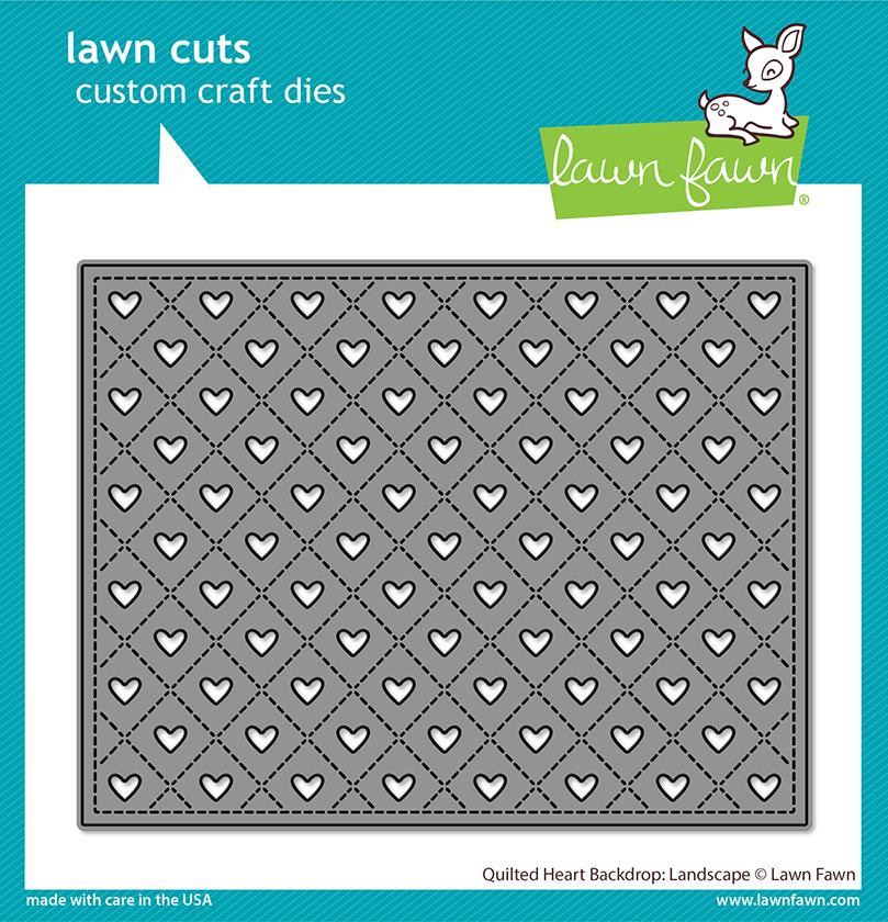 Quilted Heart Backdrop: Landscape - Lawn Cuts